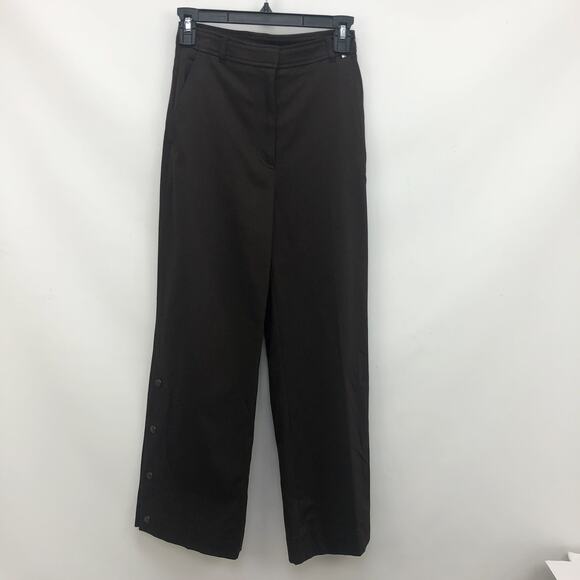 HUGO BOSS Womens Tapika Ankle Trousers Size 0 Dark Brown Stretch Cotton NWOT - Picture 4 of 11